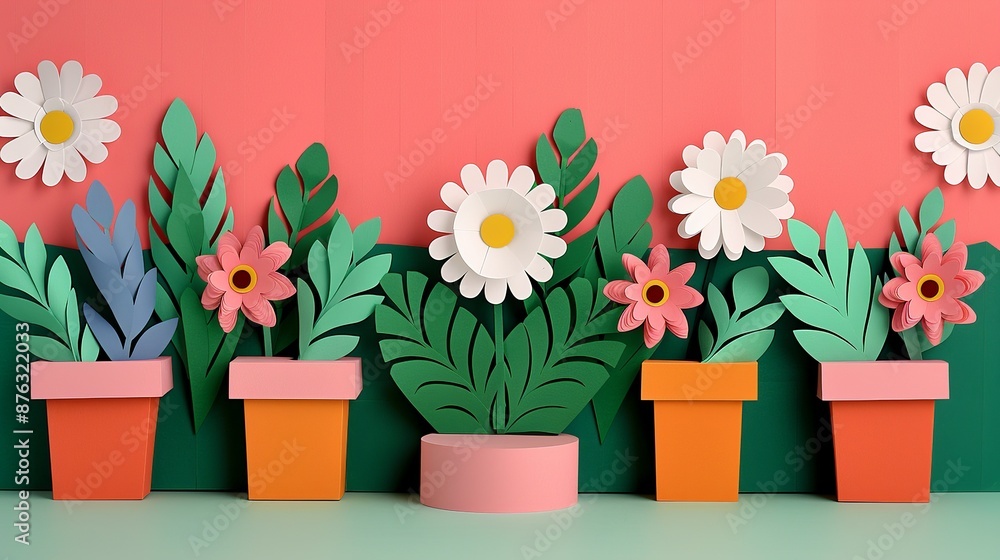 Craft whimsical paper craft illustrations featuring intricate flowers, charming mobs, and imaginative podiums that add depth and texture to designs. Clean and Clear Color, Realistic Photo, , Craft whimsical paper craft illustrations featuring intricate flowers, charming mobs, and imaginative podiums that add depth and texture to designs. Clean and Clear Color, Realistic Photo, ,