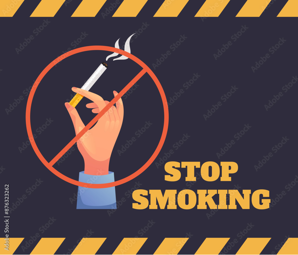 Fotografie Stop smoking no cigarette bad addiction concept