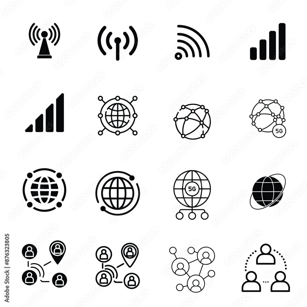 Networking Icon set Networking Icon set
