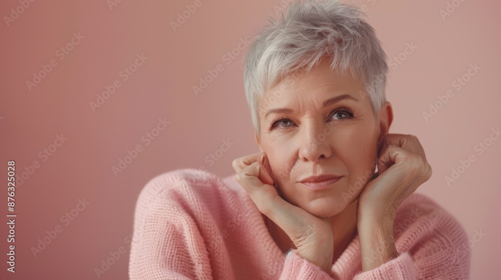 The mature woman thinking The mature woman thinking