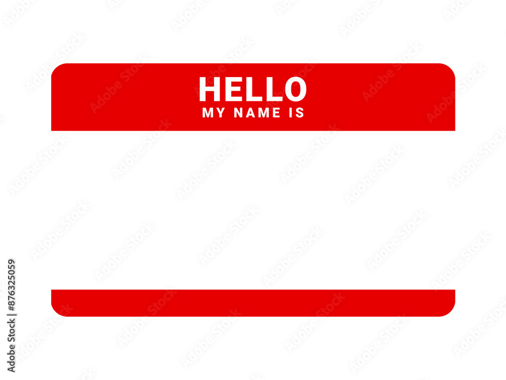 Naklejka premium Graffiti tag background. Hello, my name is. Sticker your name tag. Street art graffiti background.