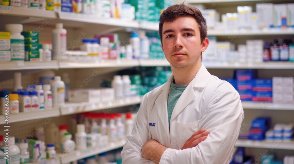 Fototapeta premium The Pharmacist in Pharmacy