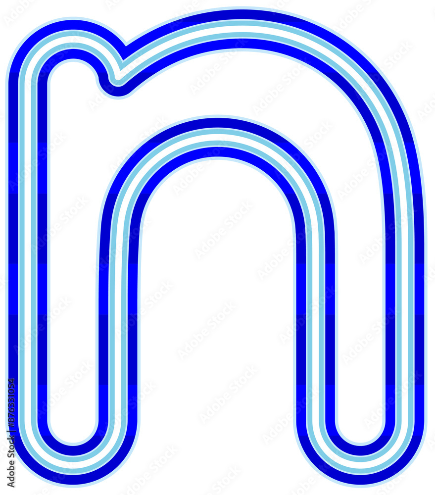 Neon font with luminous bright blue lowercase letters typography design-n Neon font with luminous bright blue lowercase letters typography design-n