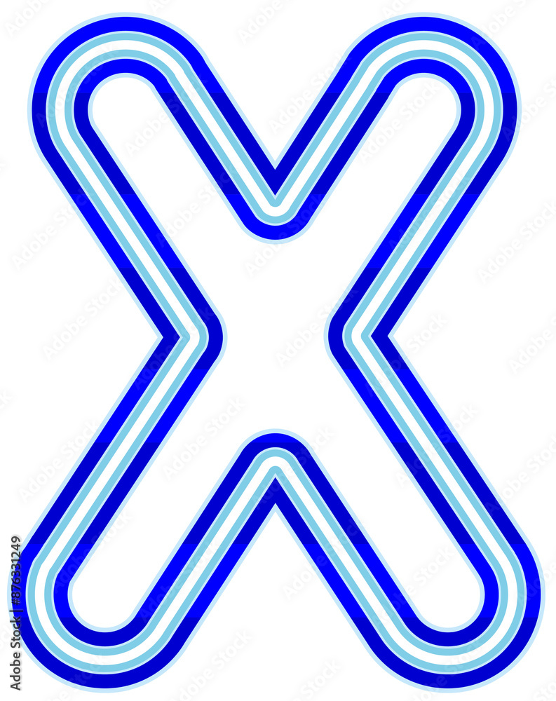 Neon font with luminous bright blue lowercase letters typography design-x Neon font with luminous bright blue lowercase letters typography design-x