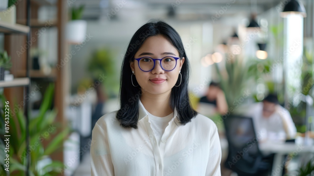 The Smiling Woman in Office The Smiling Woman in Office