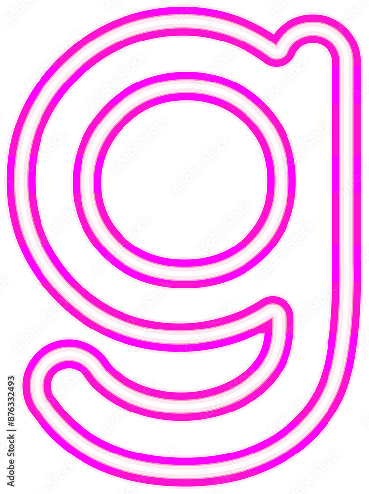 Neon font with luminous bright pink lowercase letters typography design-g Neon font with luminous bright pink lowercase letters typography design-g