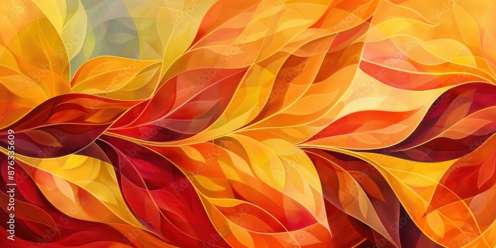 Abstract fall colors painting, vibrant autumn hues, flowing patterns of red, orange, and yellow ideal for modern art prints, seasonal home decor, and artistic wall art Abstract fall colors painting, vibrant autumn hues, flowing patterns of red, orange, and yellow ideal for modern art prints, seasonal home decor, and artistic wall art