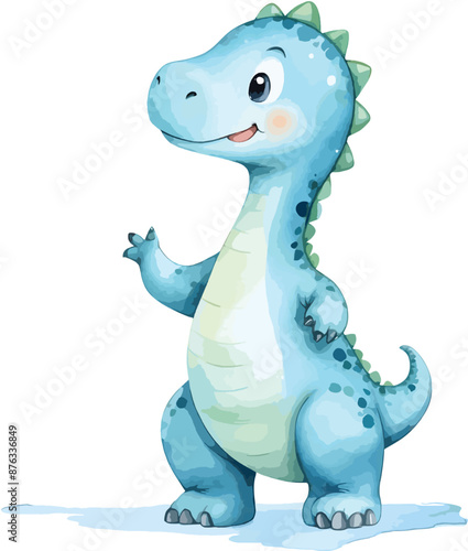 Blue Baby Cute Dinosaur