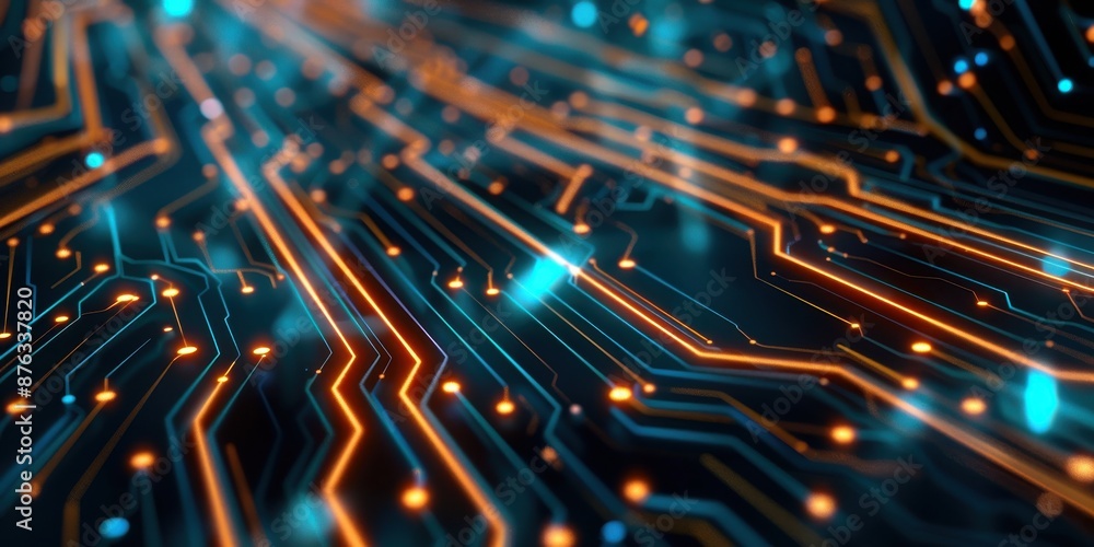 Futuristic abstract technology background, dynamic lines and circuits ideal for innovative tech visuals, digital marketing, and high-tech themes Futuristic abstract technology background, dynamic lines and circuits ideal for innovative tech visuals, digital marketing, and high-tech themes