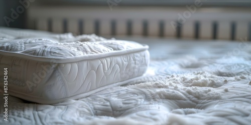 Clean dirty mattresses with baking soda to remove stains and odors. Concept Cleaning, Mattresses, Baking Soda, Stains, Odors © Anastasiia