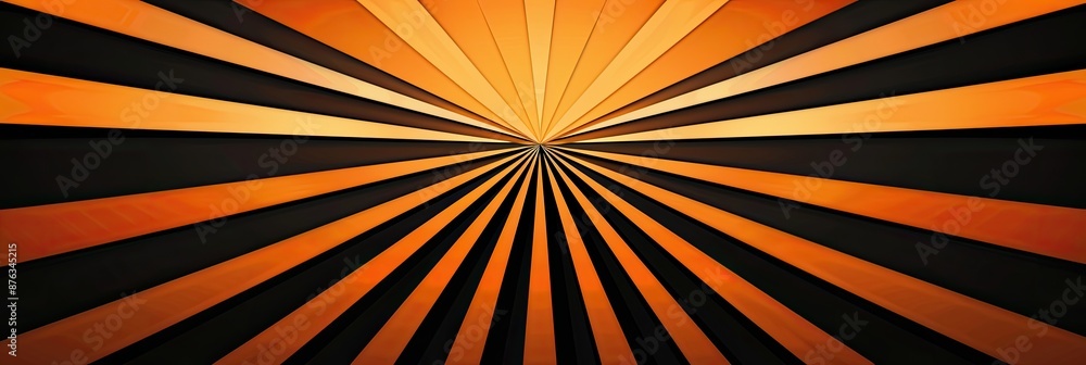 Abstract background in black and orange with a sunburst effect