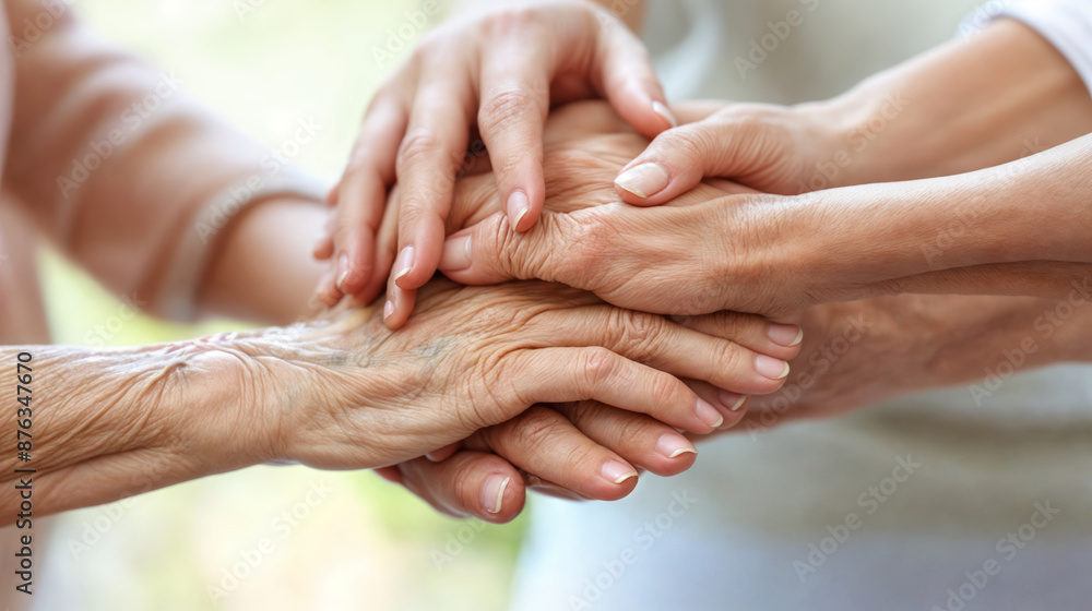 Hands Together: Multigenerational Support and Care in a Warm, United Gesture Hands Together: Multigenerational Support and Care in a Warm, United Gesture