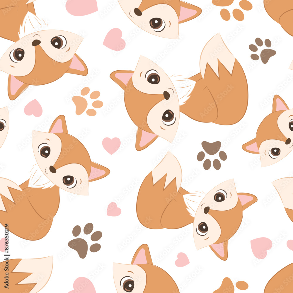 Cute baby animals seamless pattern Cute baby animals seamless pattern