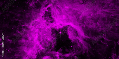 Endless universe with stars and galaxies in outer space.