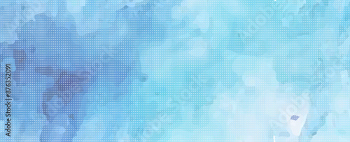 Blue Watercolor Background with fine dots. vector