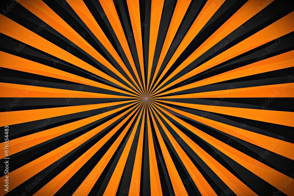 Obraz premium Abstract background in black and orange with a sunburst effect