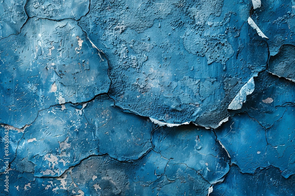Blue textured concrete background created with Generative AI Blue textured concrete background created with Generative AI
