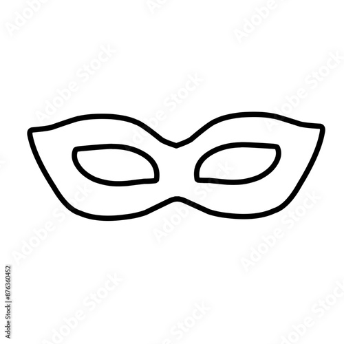outline carnival masks