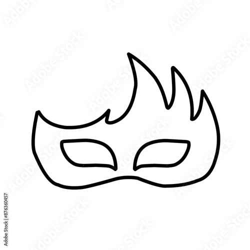 outline carnival masks