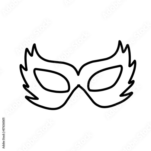 outline carnival masks