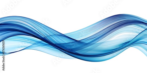 abstract blue wave curve lines designs on white background
