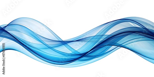 abstract blue wave curve lines designs on white background