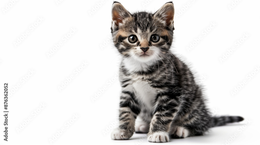 Obraz premium british cat isolated on white