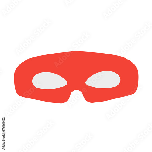 Carnival mask red silhouettes vector