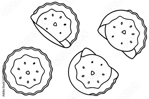 Roti line art design refined drawing