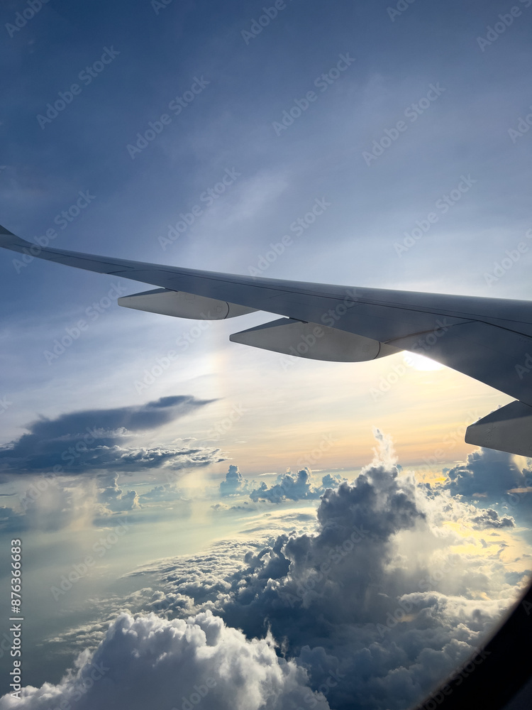 Fototapeta premium flying over the clouds