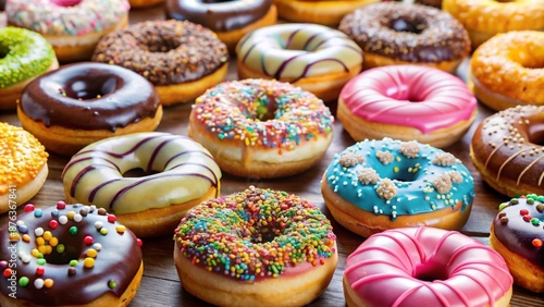 Donuts on Wooden Table © Valid