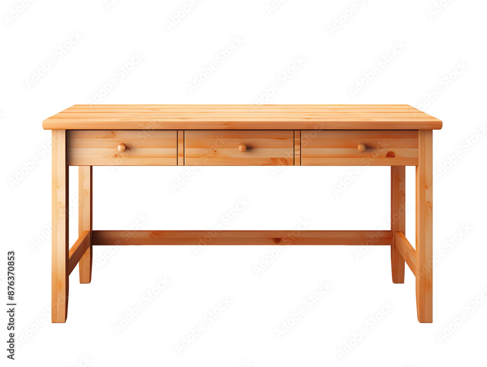 Wooden Desk With Drawer isolated on transparent background Wooden Desk With Drawer isolated on transparent background