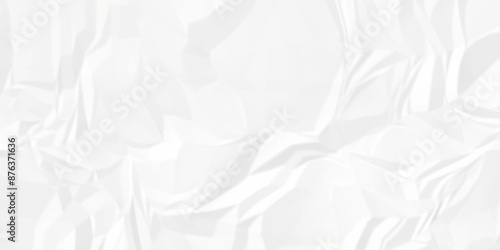 White wrinkly backdrop paper background. panorama craft wrinkly paper texture background, crumpled pattern texture. paper crumpled texture. white fabric crushed textured crumpled.