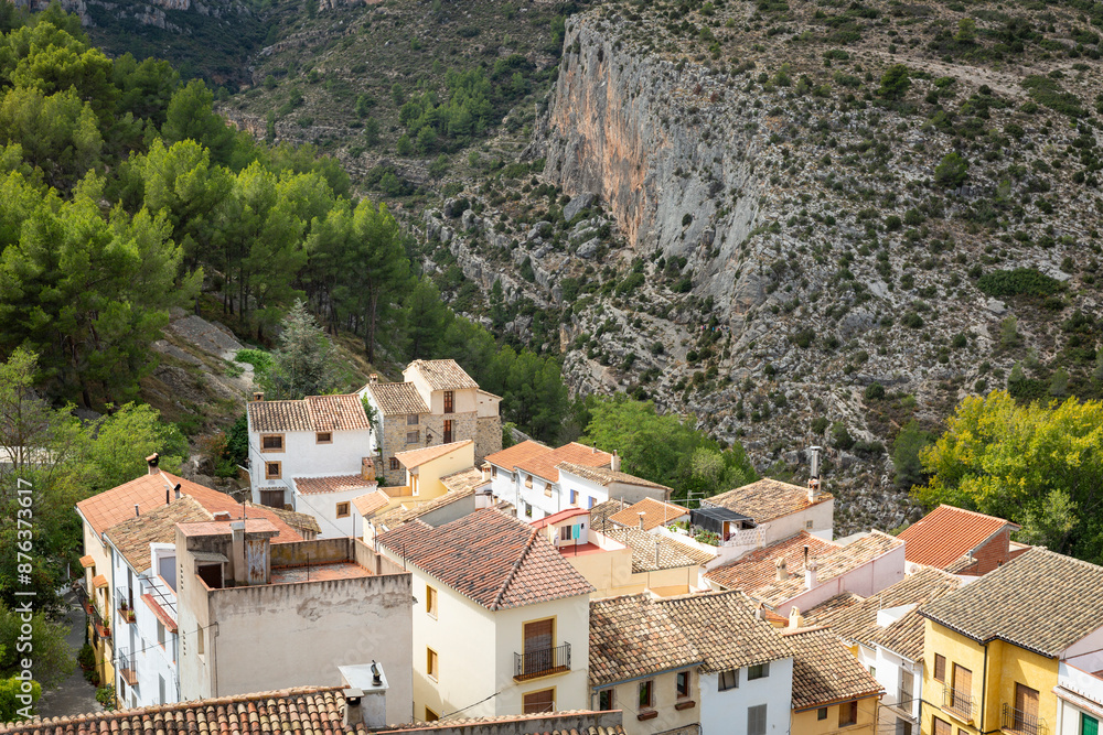 Fototapeta premium a view over Jerica town, comarca of Alto Palancia, Province of Castellon, Community of Valencia, Spain