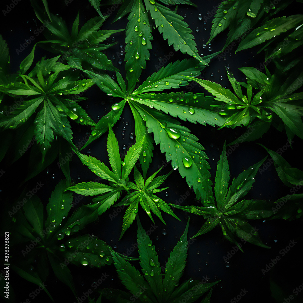 Table top photography of Fresh Organic Marijuana Table top photography of Fresh Organic Marijuana