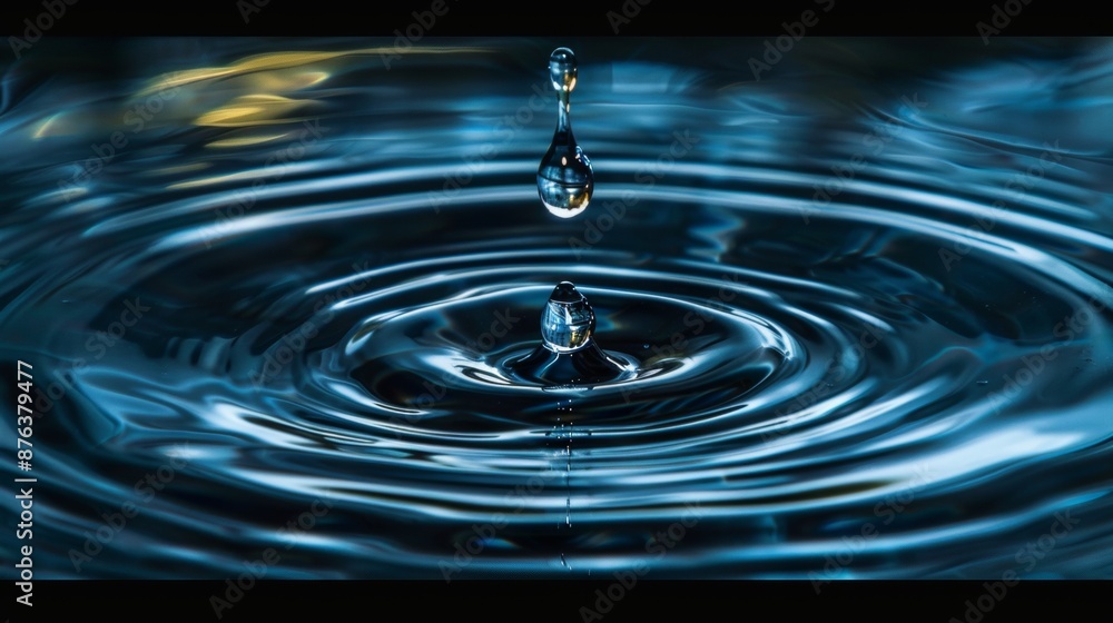 Water Droplet Splash Creating Ripples Water Droplet Splash Creating Ripples