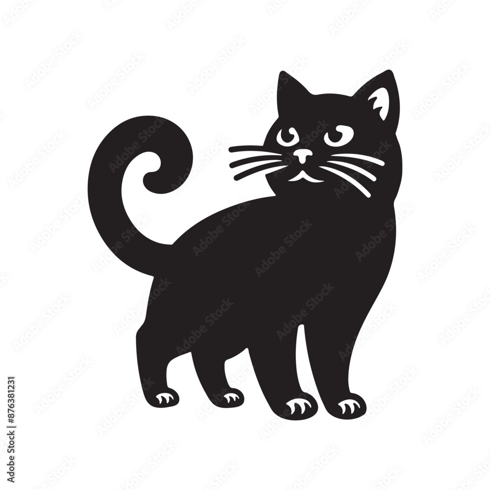 A cat silhouette vector art and illustration A cat silhouette vector art and illustration