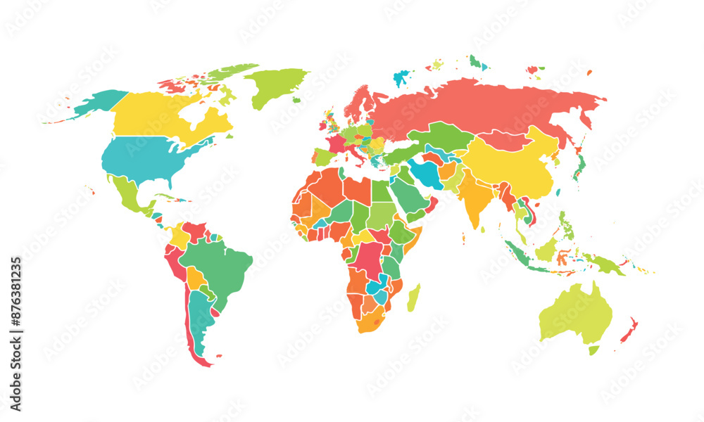 World map isolated .modern colorful style. for website layouts ...