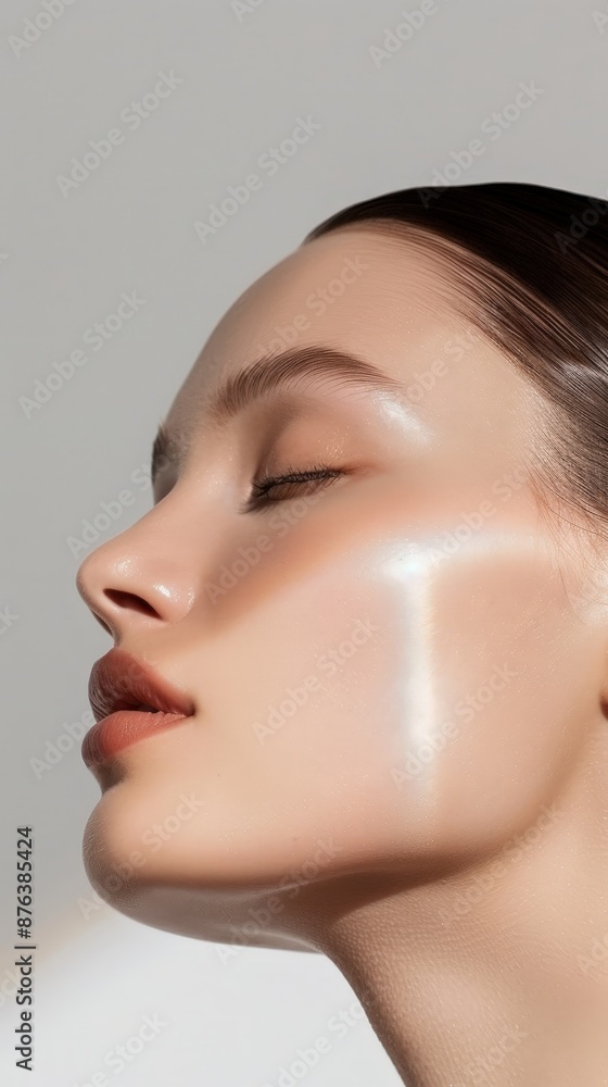 Profile with nerve elixir, realistic, bright and glowing epidermis Profile with nerve elixir, realistic, bright and glowing epidermis
