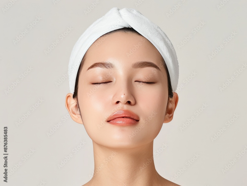 Beauty with protective skincare routine, realistic, healthy and radiant Beauty with protective skincare routine, realistic, healthy and radiant