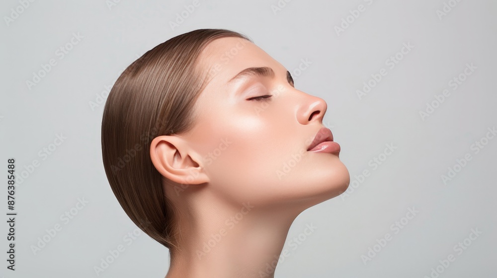 Profile with nerve elixir and bright epidermis, realistic, healthy and radiant Profile with nerve elixir and bright epidermis, realistic, healthy and radiant