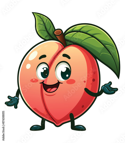 Funny Peach Fruit clipart