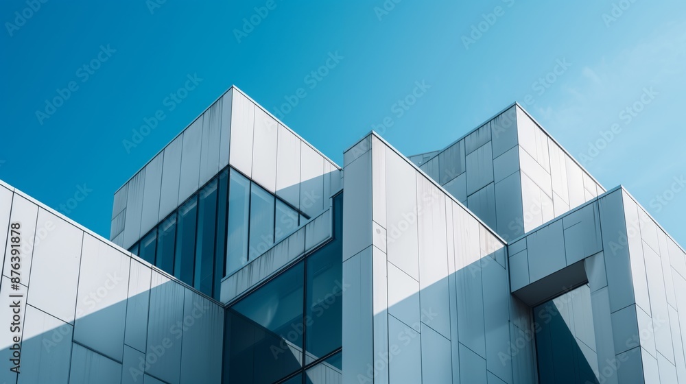 Geometric architecture features clean lines, sharp angles, and modern aesthetics with simple elegance. Geometric architecture features clean lines, sharp angles, and modern aesthetics with simple elegance.