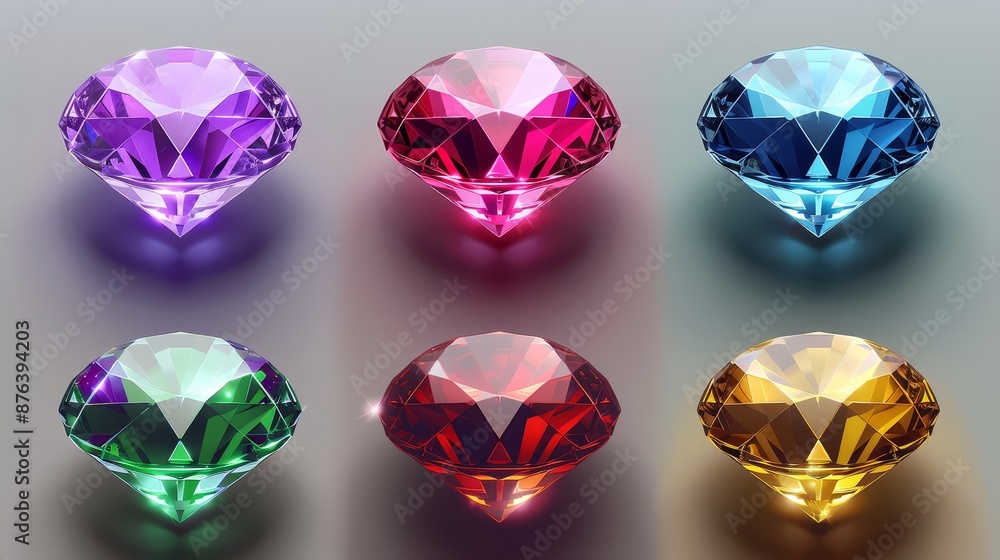 Fototapeta premium Diamond illustration. Beautiful diamond concept