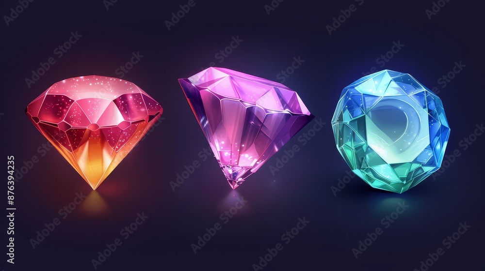Diamond illustration. Beautiful diamond concept Diamond illustration. Beautiful diamond concept