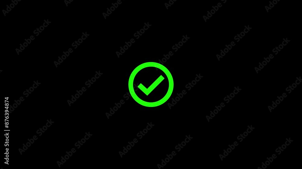Tick icon. looping tick icon simple animated video. Tick icon. looping tick icon simple animated video.
