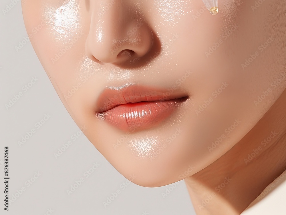 Obraz premium Features with structural serum and smooth texture, realistic, detailed and clear