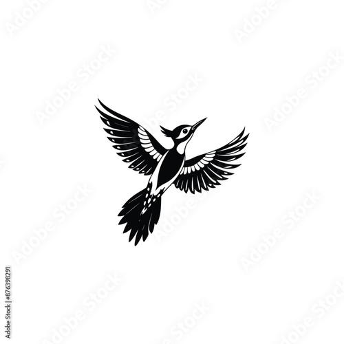 bird of prey bird, vector, silhouette, eagle, flying, animal, illustration, dove, wing, nature, black, tattoo, birds, wings, feather, fly, pigeon, flight, design,  © Mithun