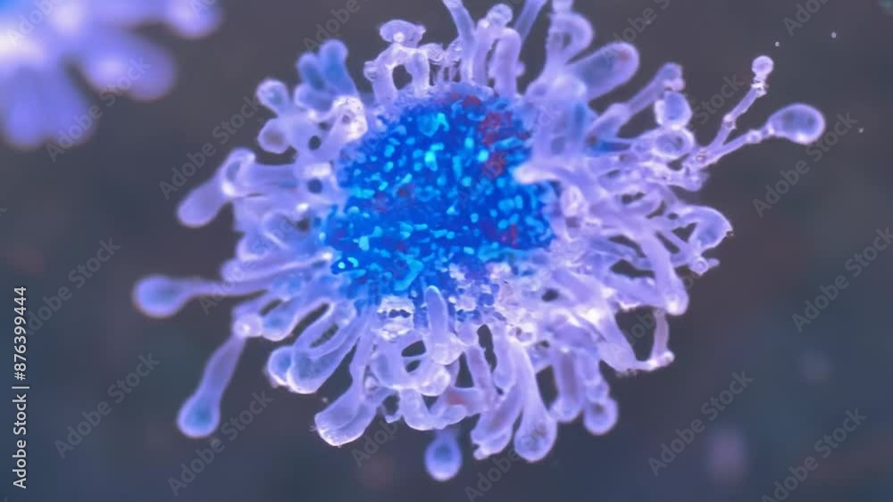 Close-up of a vibrant blue jellyfish in the ocean depths Close-up of a vibrant blue jellyfish in the ocean depths