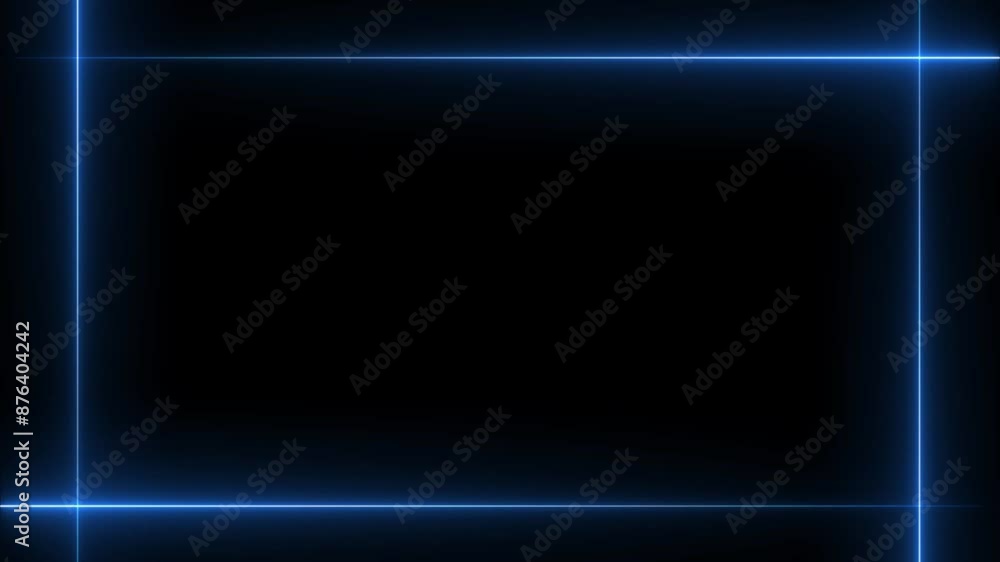 Neon rectangle frame loop animation. rectangular glowing frame with moving line Neon rectangle frame loop animation. rectangular glowing frame with moving line